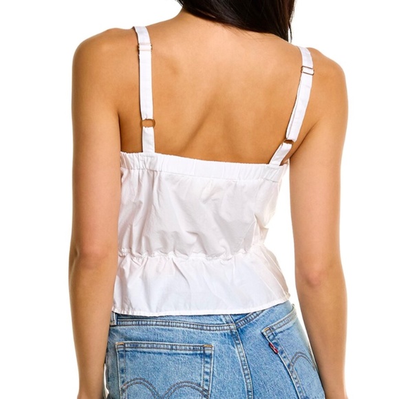 Nation LTD Gabrielle Peplum Cami, Size M, in White - Picture 9 of 10